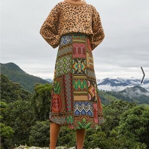 Farm Rio Rauti Midi Skirt